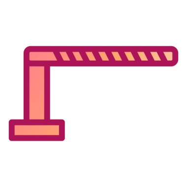 Web ve mobil uygulama tasarımınız için beyaz arkaplanda izole edilmiş bariyer simgesi vektörü, yol logosu kavramı