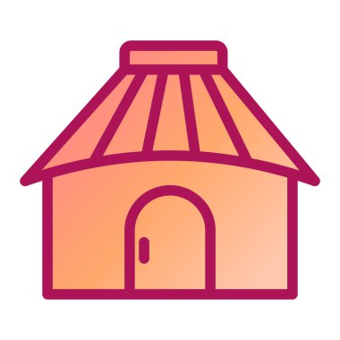 ev vektörü ince çizgi simgesi