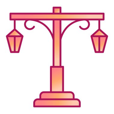 sokak ışıkları modern simge vektör illüstrasyonu 