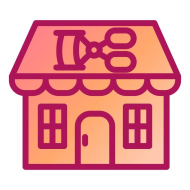 Salon. Web simgesi basit illüstrasyon