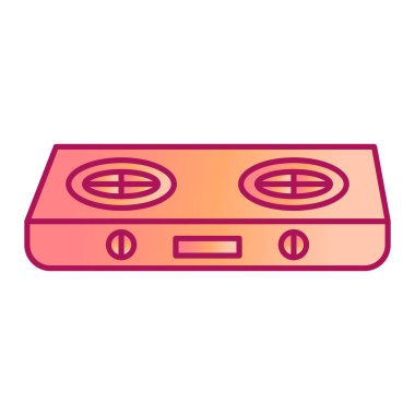 Eski bir radyo kaset simgesinin vektör çizimi