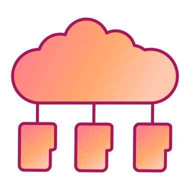 Bulut hesaplama teknolojisi vektör çizimi