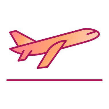 uçak ikonu vektör illüstrasyonu