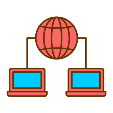 dizüstü bilgisayar ve fare vektör çizimi