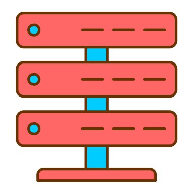 veritabanı. Web simgesi basit illüstrasyon