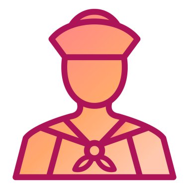 Polis memuru ikon vektör illüstrasyonu