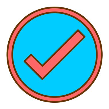 İşaret simgesini işaretle. vektör illüstrasyonu