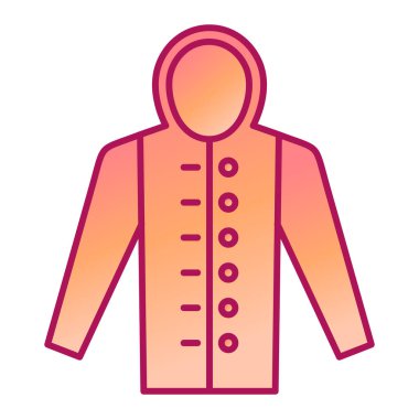 Ceket simgesi kırpma yolu olan bir arkaplanda izole edildi.