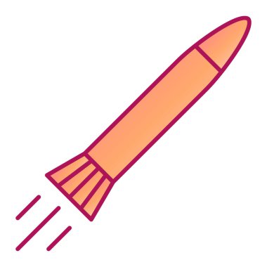 füze modern simge vektör illüstrasyonu 