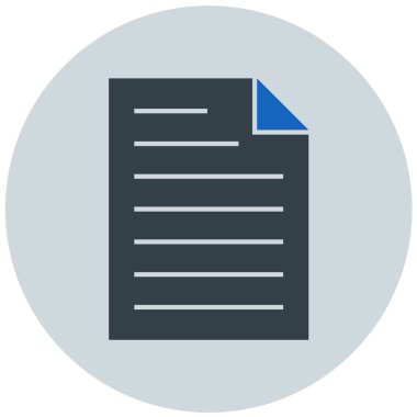 Belge. Web simgesi basit illüstrasyon