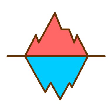 Buzdağı modern ikon vektör illüstrasyonu 