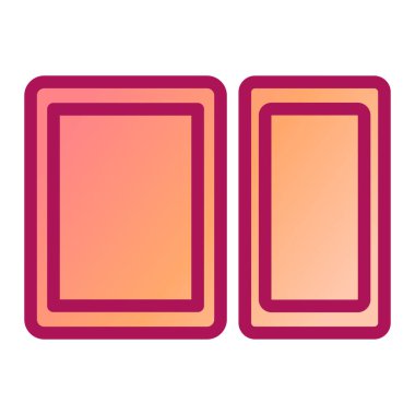 akıllı cep telefonu ve tablet simgesi. İzole ve düz çizim. vektör grafiği