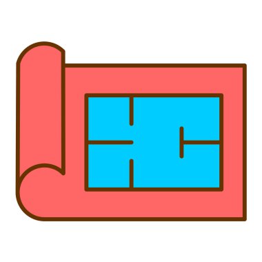 Modern simge vektör illüstrasyonunun taslağı 