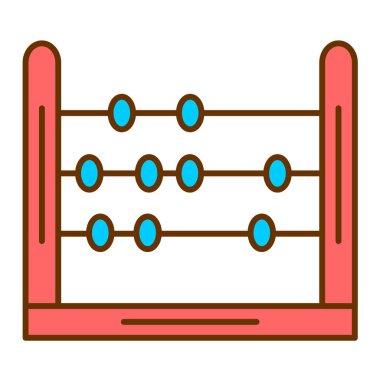 Abaküs. Web simgesi basit illüstrasyon