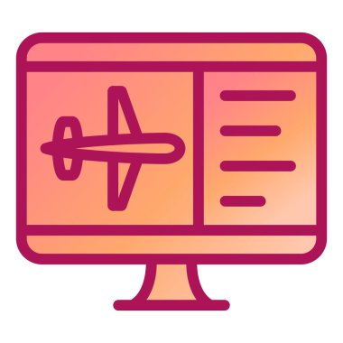 seyahat vektörü renk düz simgesi