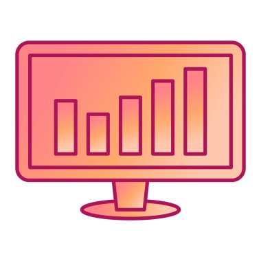 Bilgisayar modern simgesinin vektör illüstrasyonu