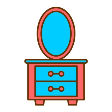 Bir karikatür sandalye simgesinin vektör çizimi