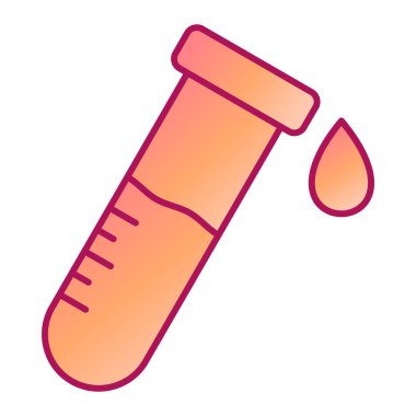 Kan damlası vektör çizim dizaynlı test tüpü