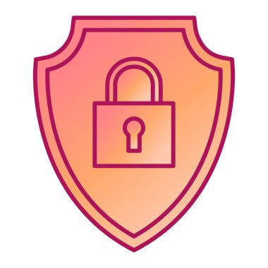 asma kilit ikon vektör illüstrasyon tasarımı ile kalkan