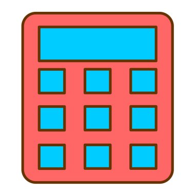 Hesap makinesi simgesi. Web için matematik vektör simgelerinin basit illüstrasyonu