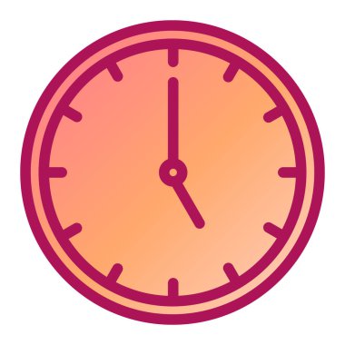 Saat simgesi vektör illüstrasyonu