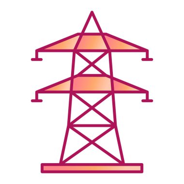 Güç hattı modern simge vektör illüstrasyonu 