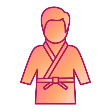 Çantalı ve kurdele vektör illüstrasyon tasarımlı adam