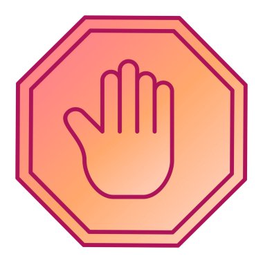 Dur işareti simgesi. vektör illüstrasyonu