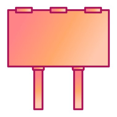 Beyaz arkaplanda boş ilan panosu