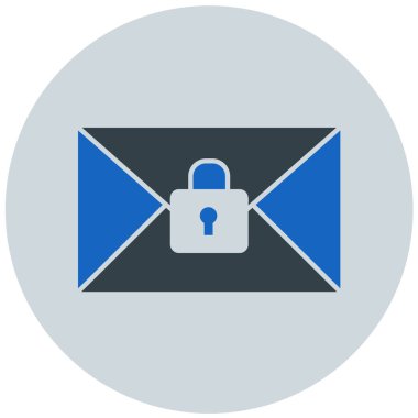 Güvenli. Web simgesi basit illüstrasyon