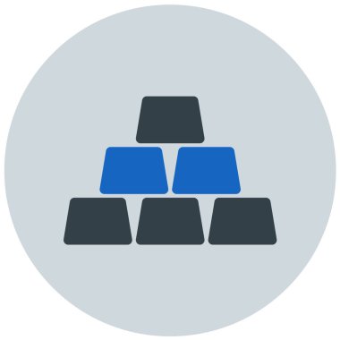 beyaz zemin üzerine altın külçelerini simgesi