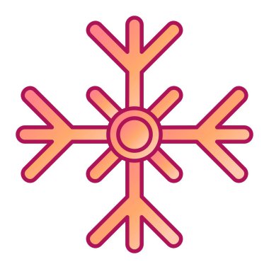 Kar tanesi. Web simgesi basit illüstrasyon