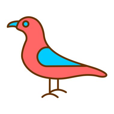 kuş simgesi vektör illüstrasyonu