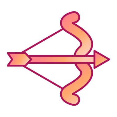 Bir yay simgesinin vektör illüstrasyonu