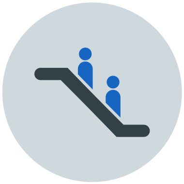 Yürüyen merdiven. Web simgesi basit illüstrasyon