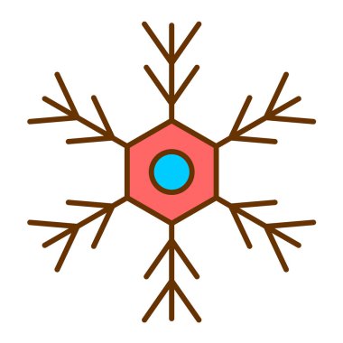 kar Tanesi simgesi vektör çizimi