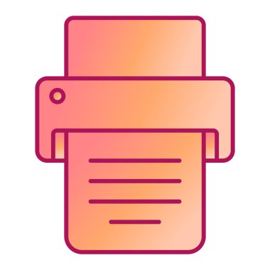 Yazıcı. Web simgesi basit illüstrasyon