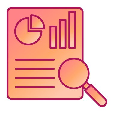 iş ve finans düz simgesi, vektör illüstrasyonu