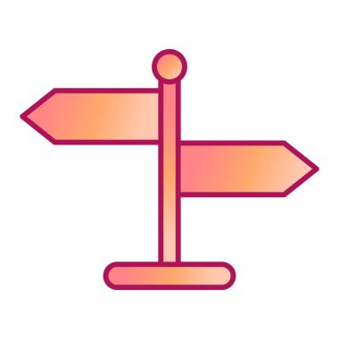 Bir işaret levhasının vektör illüstrasyonu