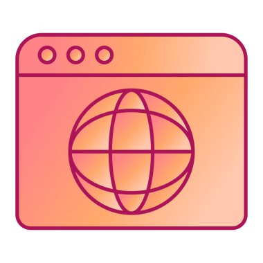 tarayıcı pencere simgesi vektör illüstrasyonu