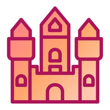 castrle modern simge vektör illüstrasyonu 