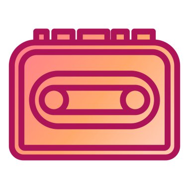 kaset modern simge vektör illüstrasyonu 