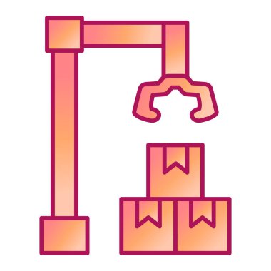 Kancalı vinç, vektör çizimi