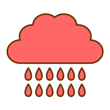 yağmur bulutu ikonu vektör illüstrasyon tasarımı