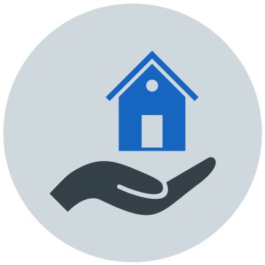 Ev. Web simgesi basit illüstrasyon