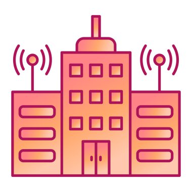 Anten ve mobil uygulama vektör çizimine sahip wifi kulesi