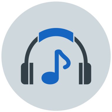 Müzik. Web simgesi basit tasarım