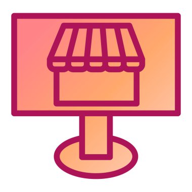 Dükkan. Web simgesi basit illüstrasyon