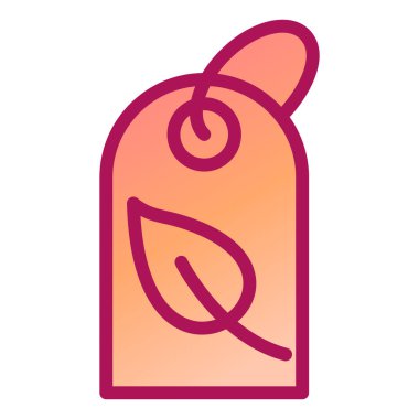 Bir etiketin basit vektör illüstrasyonu