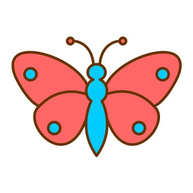 Kelebek simgesi vektör illüstrasyon tasarımı